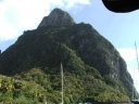 Petit Piton from the anchorage
