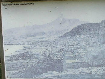 St Pierre after the volcanic eruption
