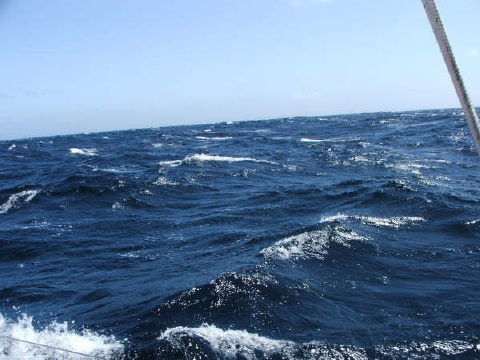 Heavy seas on the way to Kinsale