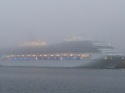 A sister ship arrives at dawn